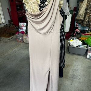 Elegant taupe Evening Dress